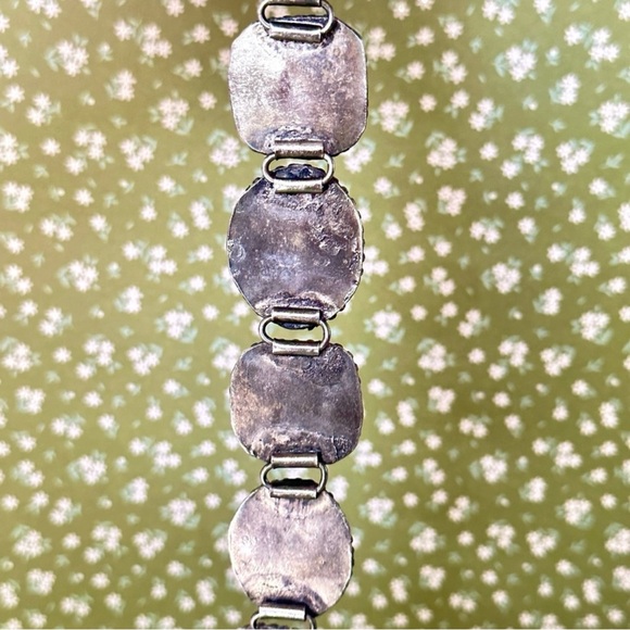 Vintage Silver and Multicolor Stone Bracelet - Picture 4 of 11